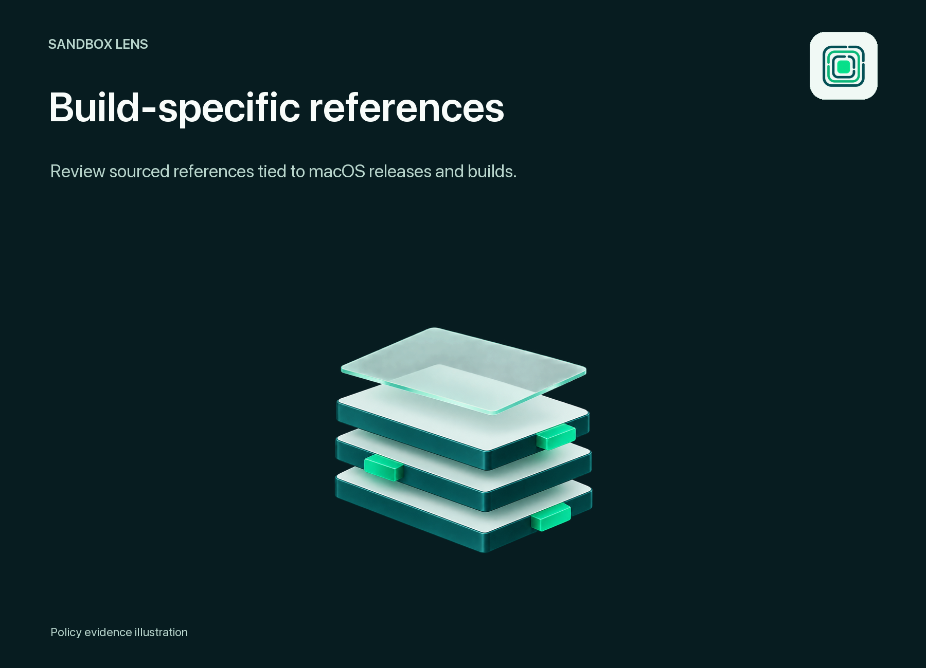 Build-specific references: illustrative policy evidence artwork