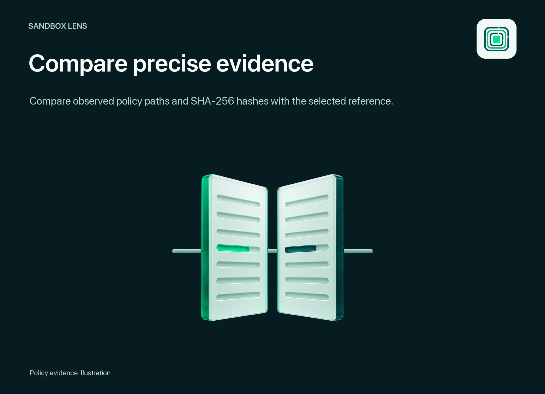 Precise comparison: illustrative policy evidence artwork