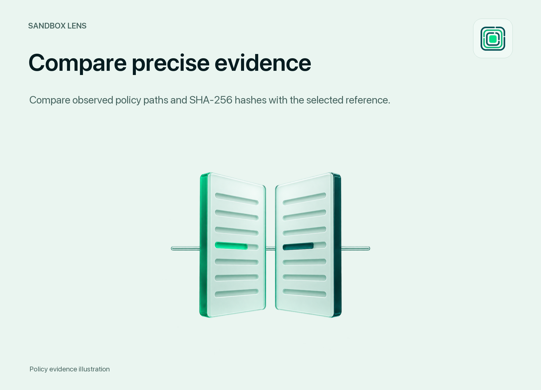 Precise comparison: illustrative policy evidence artwork