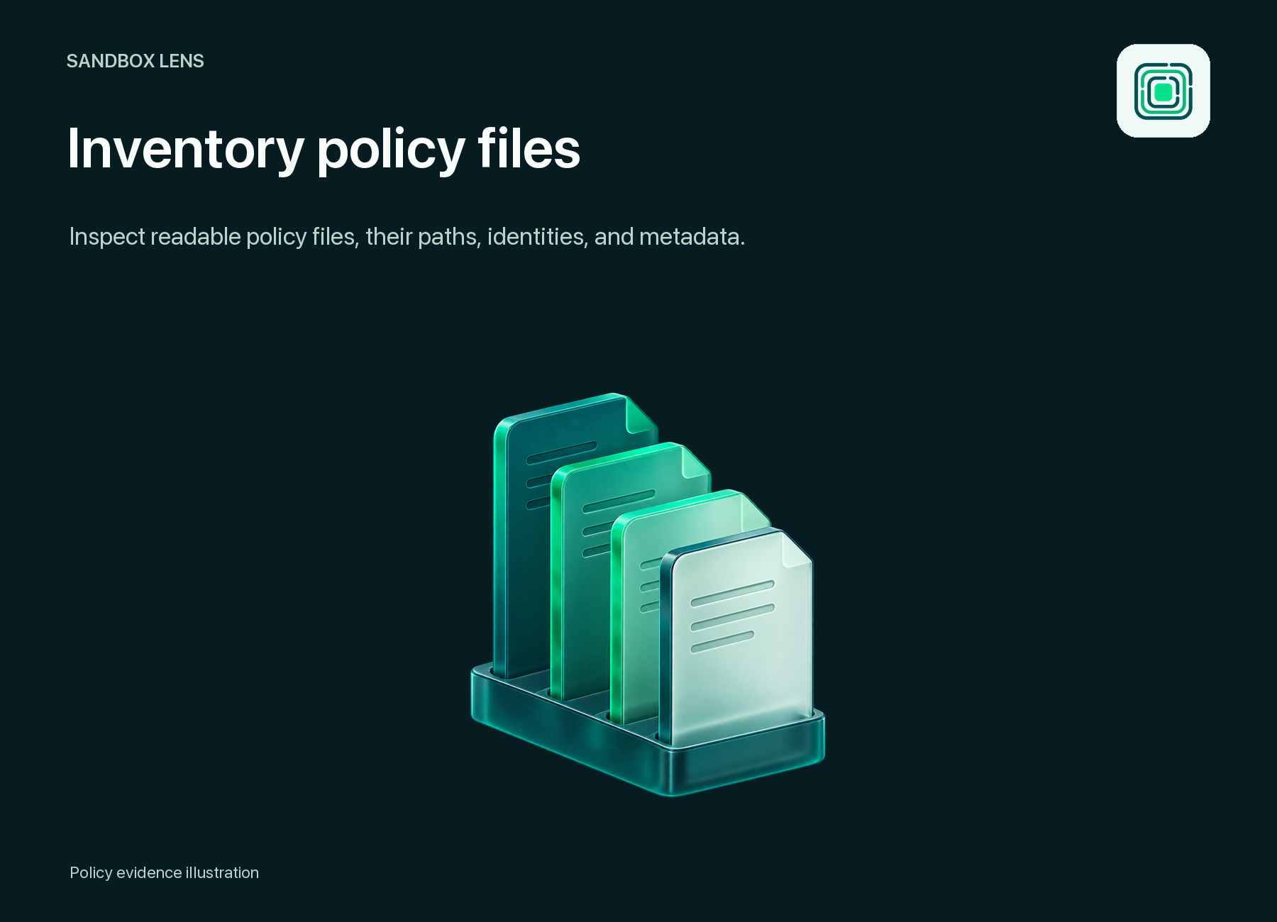 Profile inventory: illustrative policy evidence artwork