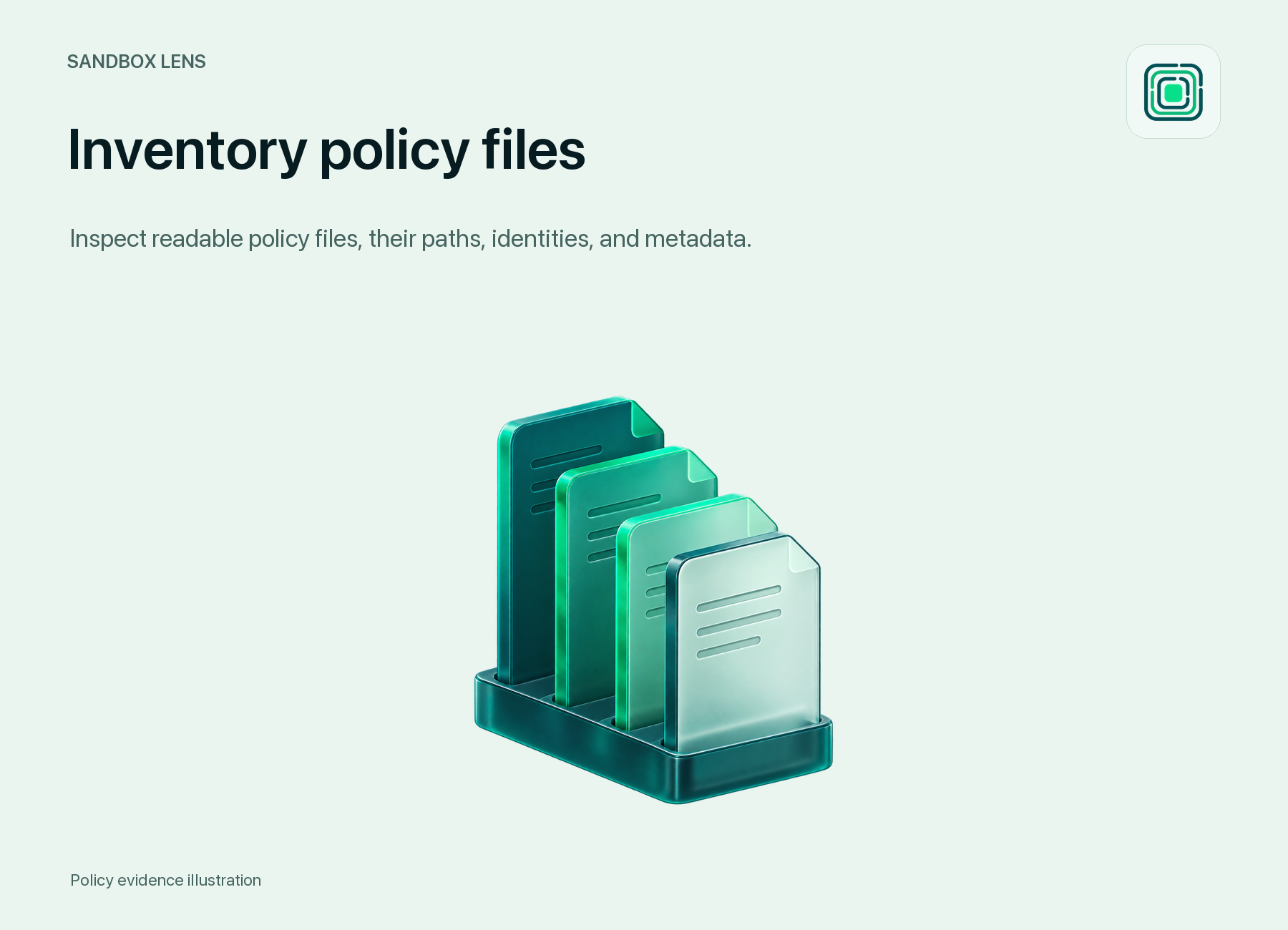 Profile inventory: illustrative policy evidence artwork