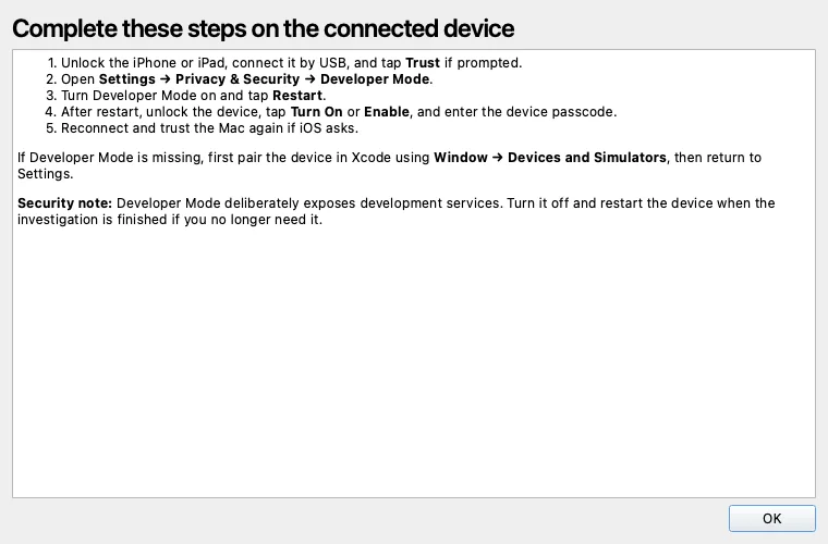 Developer Mode instructions
